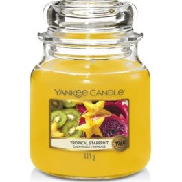 Yankee Candle TROPICAL STARFRUIT Średnia Świeca Zapachowa 411g