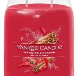 Sparkling Cinnamon – Yankee Candle Signature – duża świeca z dwoma knotami – nowość
